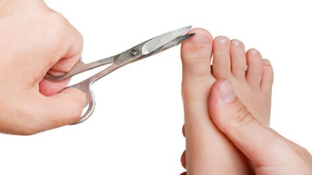 Cut your nails correctly to prevent them from growing in the flesh