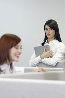Woman overcoming middle age crisis