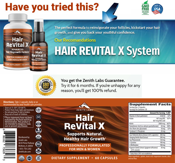 Try Hair ReVital X Risk Free